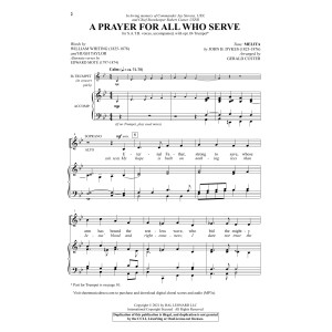 A Prayer For All Who Serve (arr. Gerald Custer)