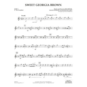 Sweet Georgia Brown (arr. Paul Murtha) - Pt.2 - Eb Alto Saxophone