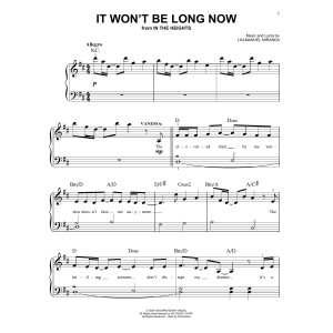 It Won't Be Long Now (from In The Heights: The Musical)