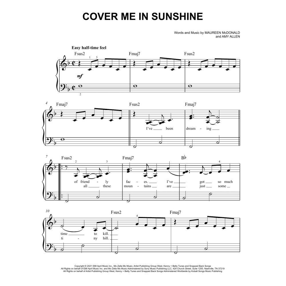 Cover Me In Sunshine