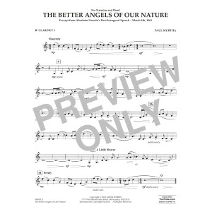 The Better Angels of Our Nature - Bb Clarinet 1
