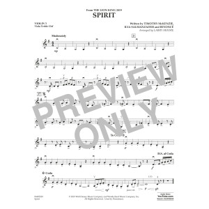 Spirit (from The Lion King 2019) (arr. Larry Moore) - Violin 3 (Viola Treble Clef)