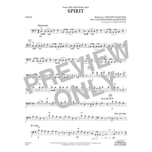 Spirit (from The Lion King 2019) (arr. Larry Moore) - Cello