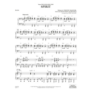 Spirit (from The Lion King 2019) (arr. Larry Moore) - Piano