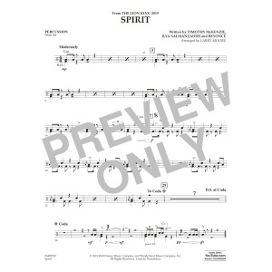 Spirit (from The Lion King 2019) (arr. Larry Moore) - Percussion