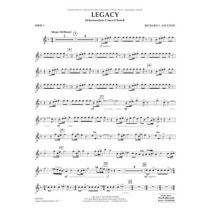 Legacy (Intermediate Version) - Oboe 1