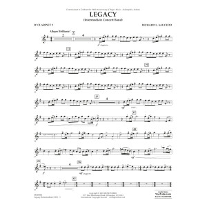 Legacy (Intermediate Version) - Bb Clarinet 2