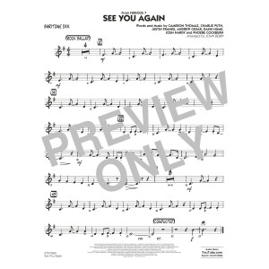 See You Again (from Furious 7) (arr. John Berry) - Baritone Sax