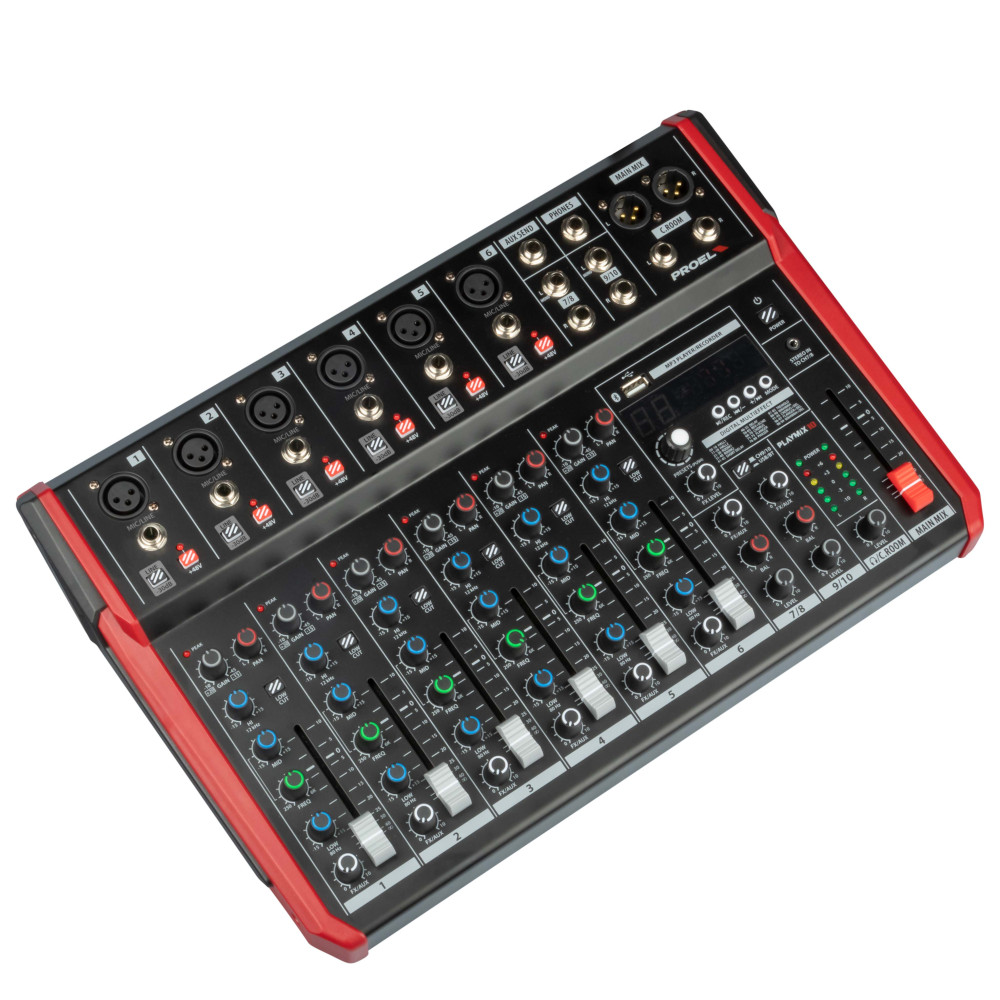 Proel Sound Mezclador Compacto de 10 Canales PLAYMIX10