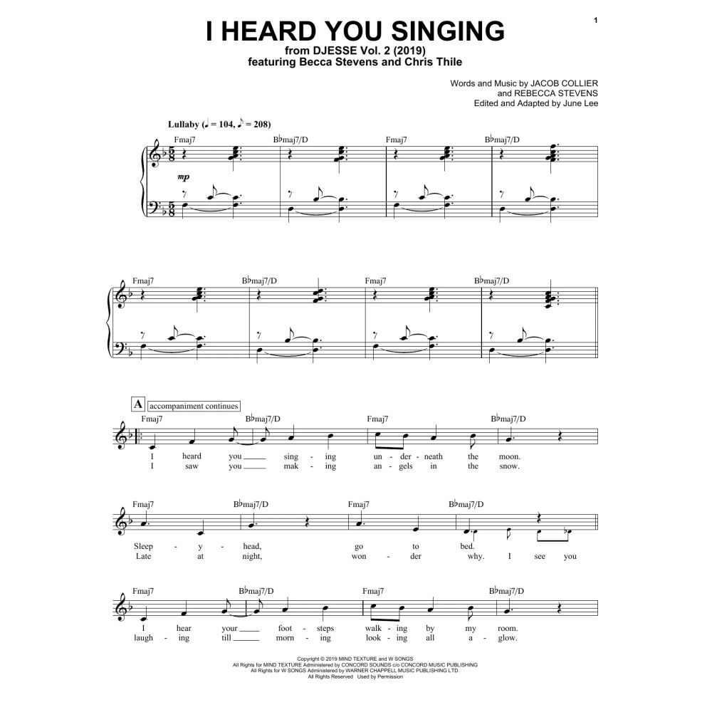 I Heard You Singing (feat. Becca Stevens & Chris Thile)