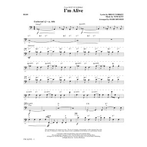 I'm Alive (from Next To Normal) (arr. Mark Brymer) - Bass