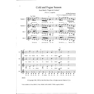 Cold and Fugue Season (arr. Ellen Foncannon)