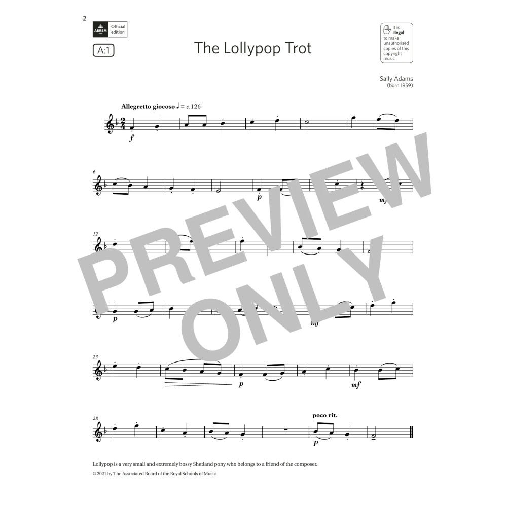The Lollypop Trot (Grade 1 List A1 from the ABRSM Flute syllabus from 2022)