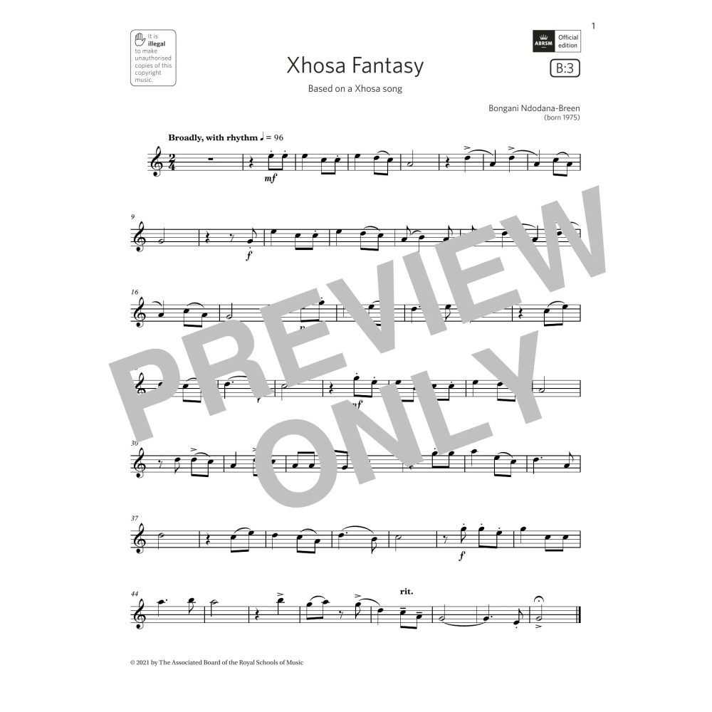 Xhosa Fantasy (Grade 2 List B3 from the ABRSM Saxophone syllabus from 2022)