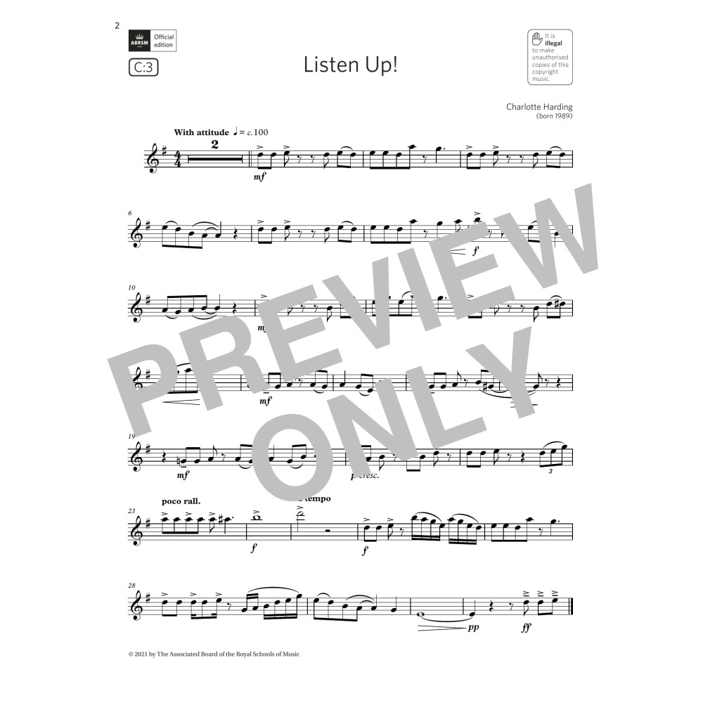 Listen Up! (Grade 3 List C3 from the ABRSM Saxophone syllabus from 2022)