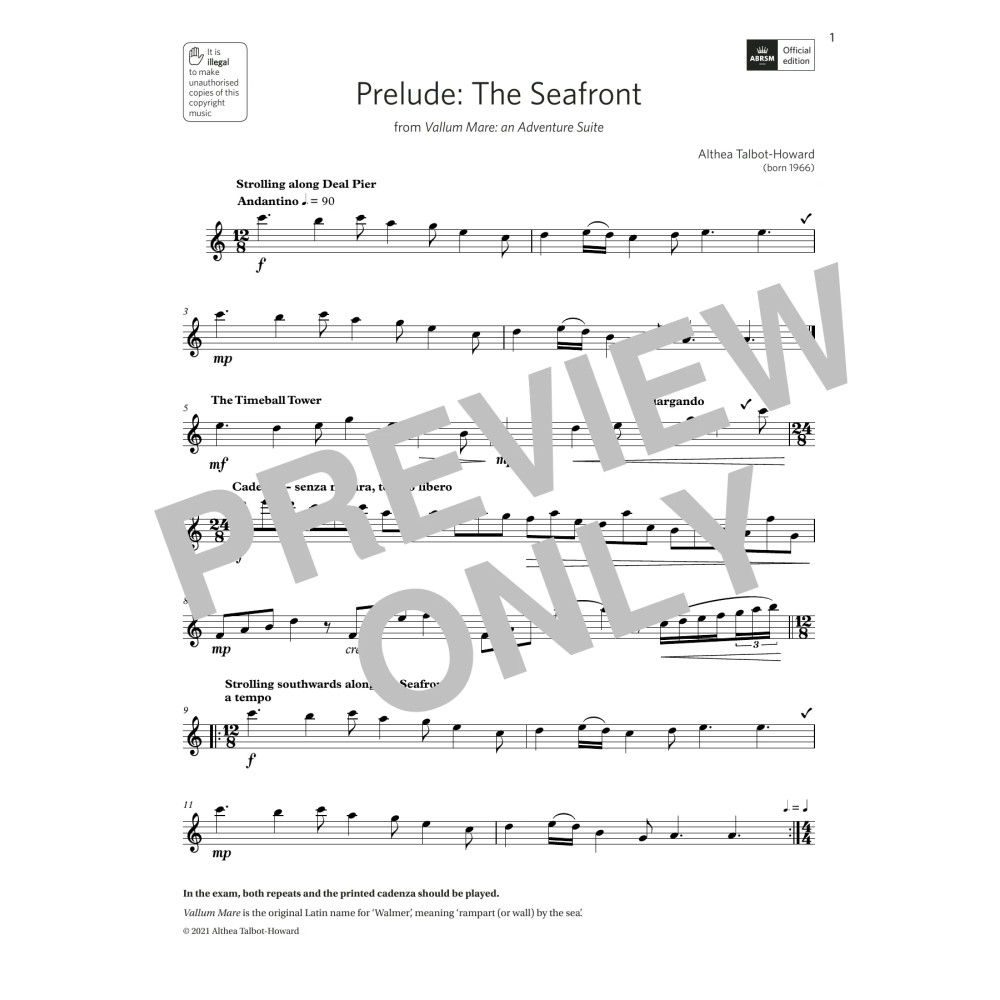 Prelude: The Seafront (Grade 5 List B10 from the ABRSM Treble Recorder syllabus from 2022)