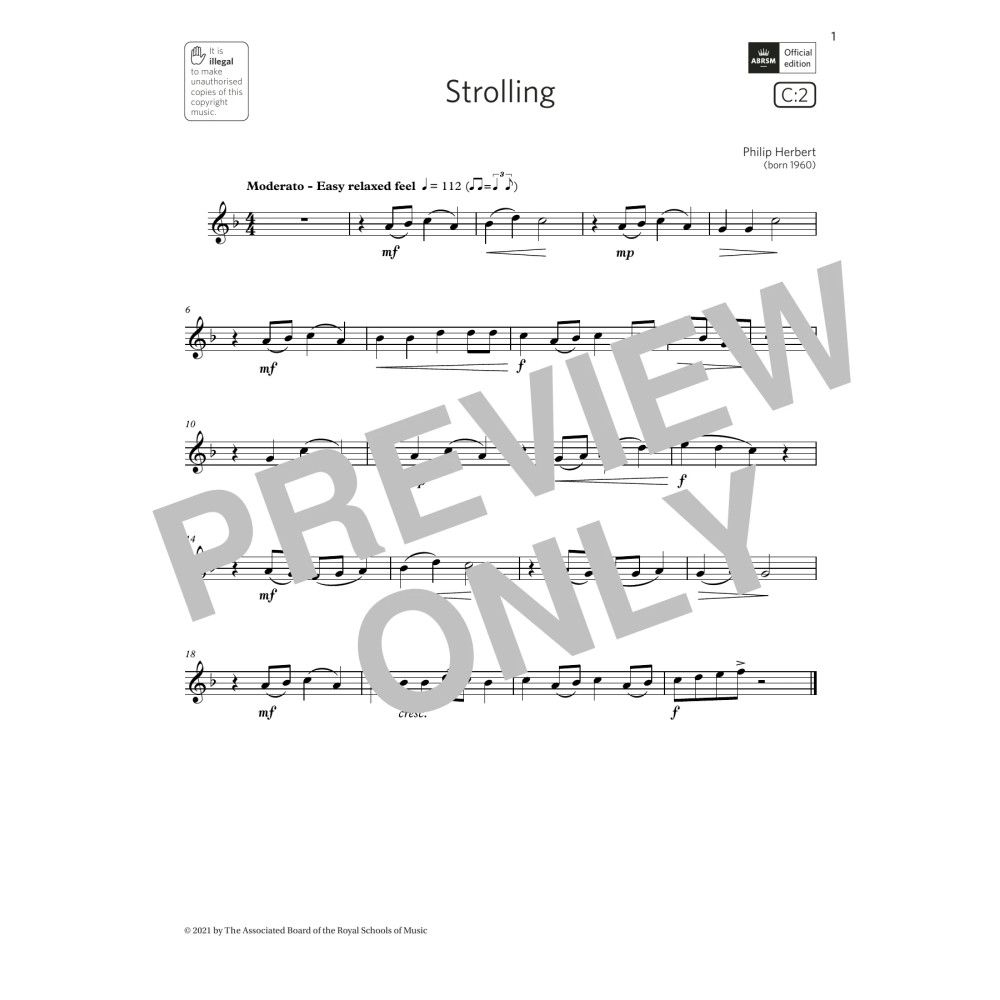 Strolling (Grade 1 List C2 from the ABRSM Saxophone syllabus from 2022)