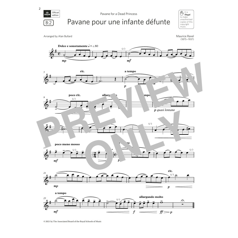 Pavane pour une infante défunte (Grade 3 List B2 from the ABRSM Saxophone syllabus from 2022)