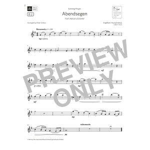Abendsegen (from Hänsel und Gretel) (Grade 2 List B2 from the ABRSM Saxophone syllabus from 2022)