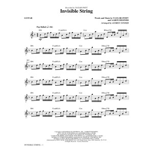 invisible string (arr. Audrey Snyder) - Guitar