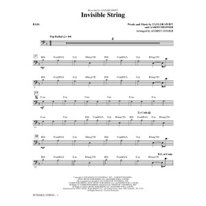 invisible string (arr. Audrey Snyder) - Bass