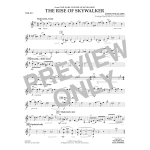 The Rise of Skywalker (from The Rise of Skywalker) (arr. Longfield) - Violin 1