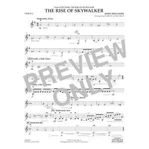 The Rise of Skywalker (from The Rise of Skywalker) (arr. Longfield) - Violin 2