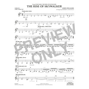 The Rise of Skywalker (from The Rise of Skywalker) (arr. Longfield) - Violin 3 (Viola Treble Clef)
