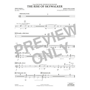The Rise of Skywalker (from The Rise of Skywalker) (arr. Longfield) - Percussion 1