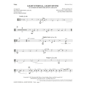 Light Eternal, Light Divine (An Anthem Of Hope For Advent And Lent) - Viola