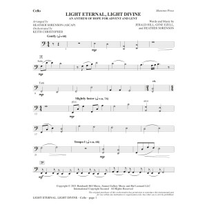 Light Eternal, Light Divine (An Anthem Of Hope For Advent And Lent) - Cello