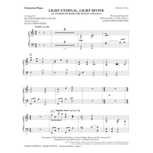 Light Eternal, Light Divine (An Anthem Of Hope For Advent And Lent) - Orchestral Piano