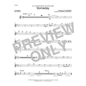 Someday (from The Hunchback Of Notre Dame) (arr. Mac Huff) - Violin