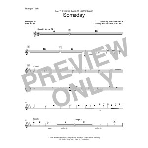 Someday (from The Hunchback Of Notre Dame) (arr. Mac Huff) - Bb Trumpet 1