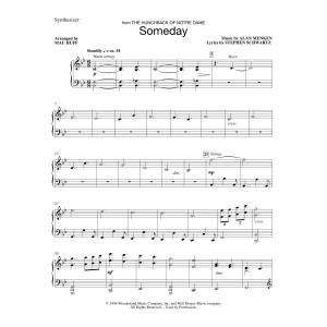 Someday (from The Hunchback Of Notre Dame) (arr. Mac Huff) - Synthesizer