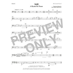 Still (A Hymn For Peace) - Cello