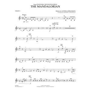 The Mandalorian (from The Mandalorian) (arr. Robert Longfield) - Violin 1