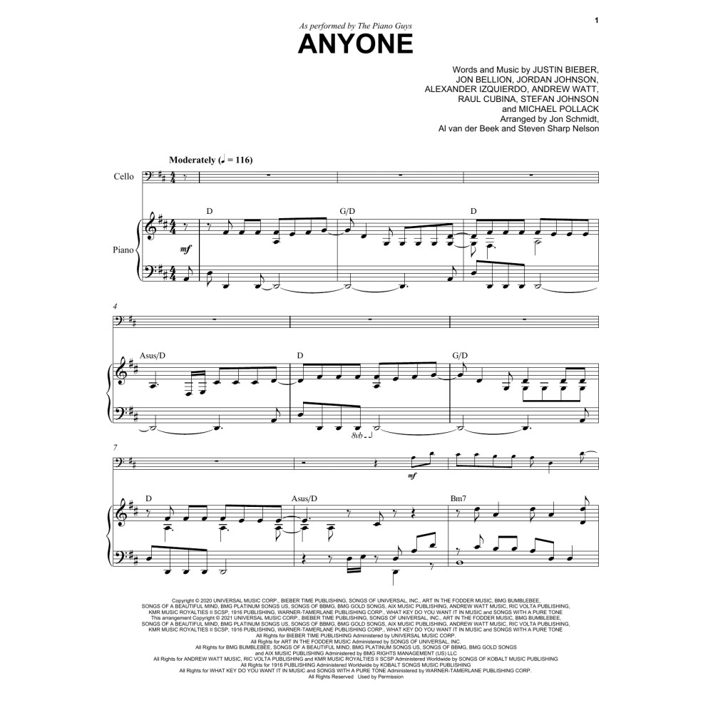 Anyone (with Optional Cello)