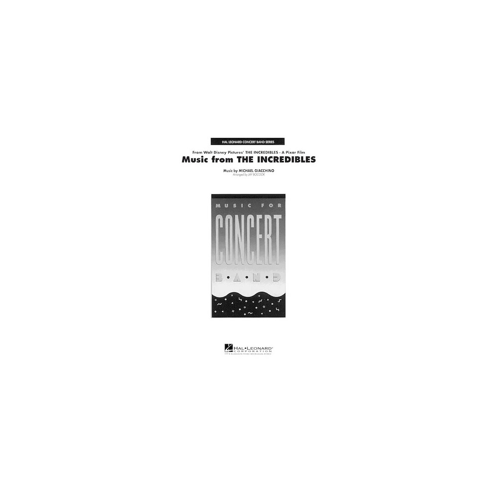 Music from The Incredibles (arr. Jay Bocook) - Bb Clarinet 1