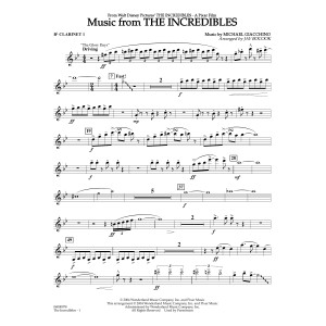 Music from The Incredibles (arr. Jay Bocook) - Bb Clarinet 1