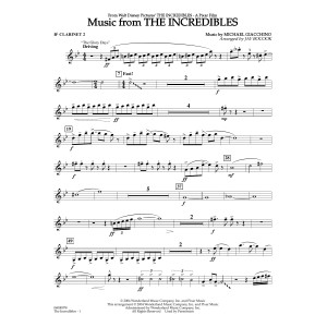 Music from The Incredibles (arr. Jay Bocook) - Bb Clarinet 2