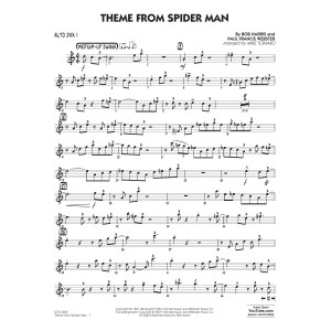 Theme from Spider Man (arr. Mike Tomaro) - Alto Sax 1