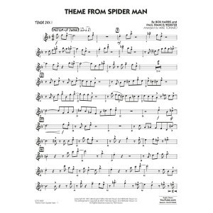 Theme from Spider Man (arr. Mike Tomaro) - Tenor Sax 1