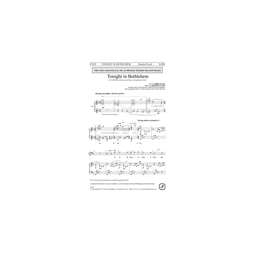 Tonight in Bethlehem - Full Score