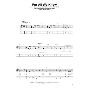For All We Know