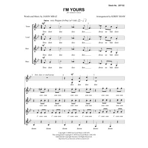 I'm Yours (arr. Kirby Shaw)