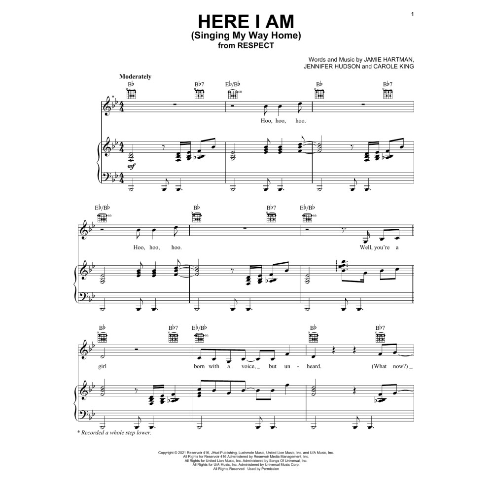 Here I Am (Singing My Way Home) (from Respect)