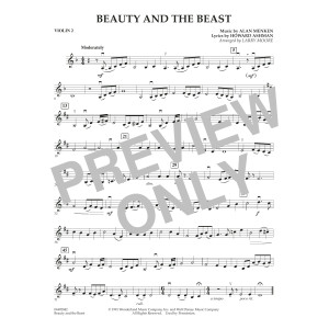 Beauty and the Beast (arr. Larry Moore) - Violin 2