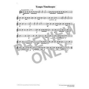 Tempo Timekeeper from Graded Music for Snare Drum, Book I