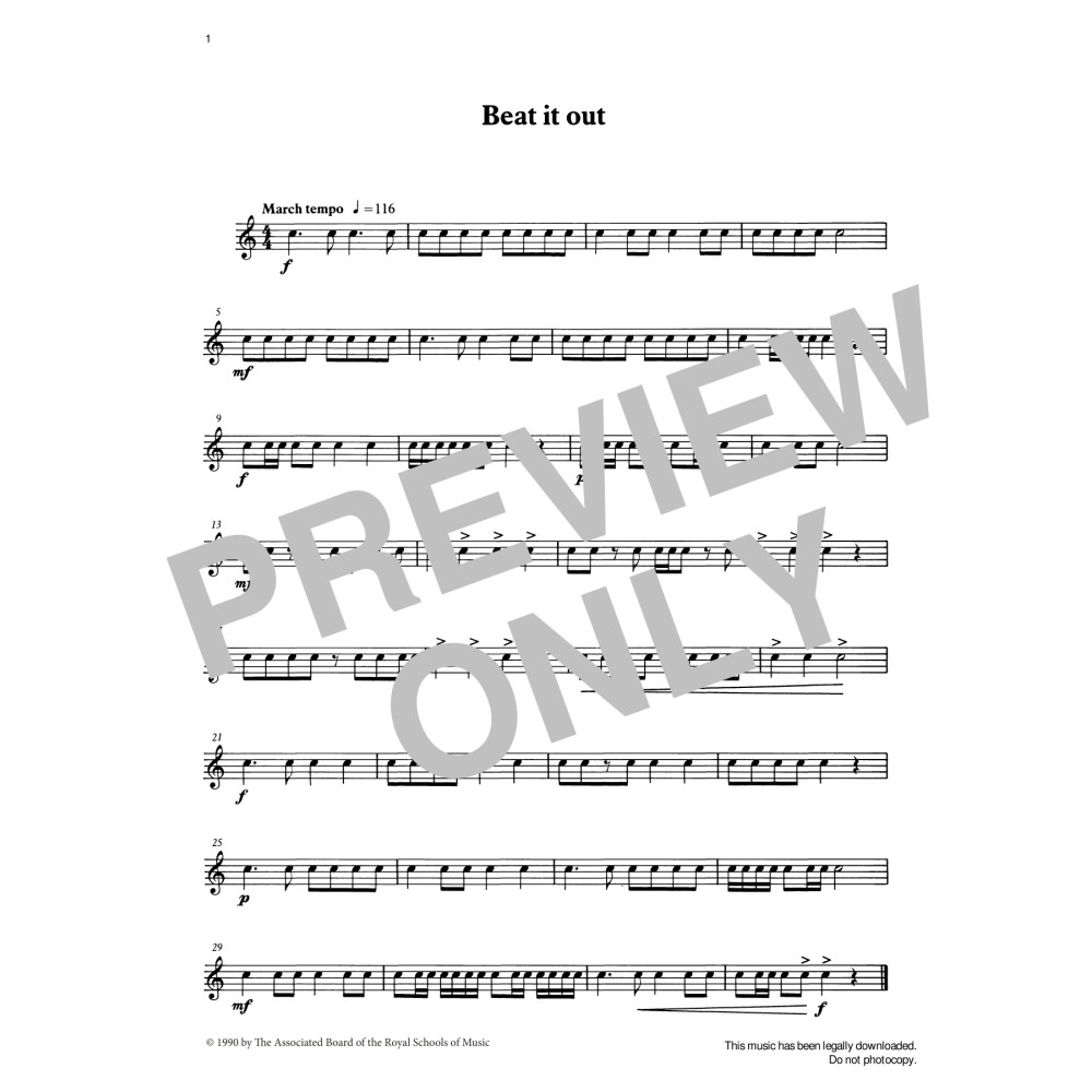 Beat it out from Graded Music for Snare Drum, Book I